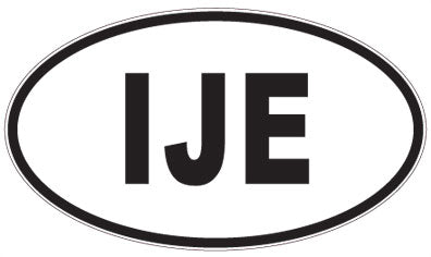 IJE - 3 Letter Initials Oval Magnet