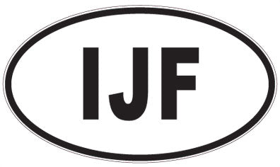 IJF - 3 Letter Initials Oval Magnet