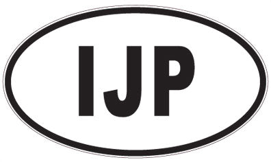 IJP - 3 Letter Initials Oval Sticker