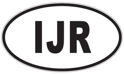 IJR - 3 Letter Initials Oval Magnet