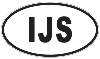 IJS - 3 Letter Initials Oval Magnet
