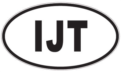 IJT - 3 Letter Initials Oval Magnet