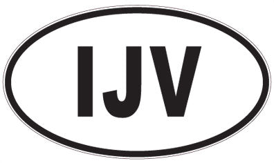 IJV - 3 Letter Initials Oval Magnet