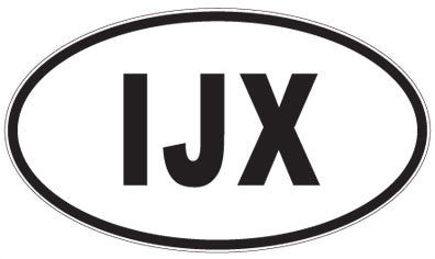 IJX - 3 Letter Initials Oval Magnet
