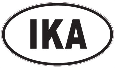 IKA - 3 Letter Initials Oval Sticker