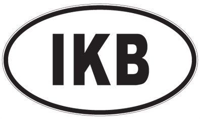 IKB - 3 Letter Initials Oval Magnet