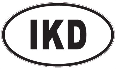 IKD - 3 Letter Initials Oval Magnet