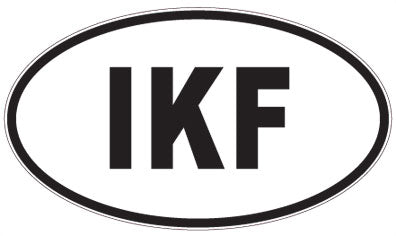 IKF - 3 Letter Initials Oval Sticker