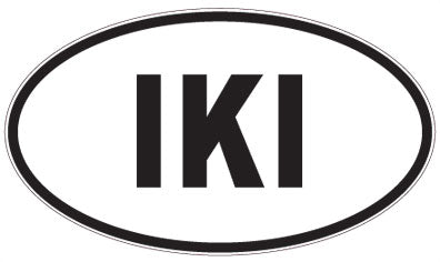 IKI - 3 Letter Initials Oval Sticker