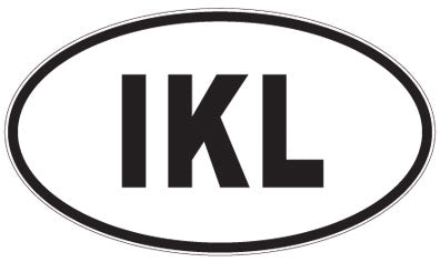 IKL - 3 Letter Initials Oval Magnet
