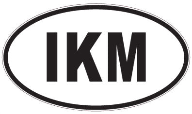 IKM - 3 Letter Initials Oval Sticker