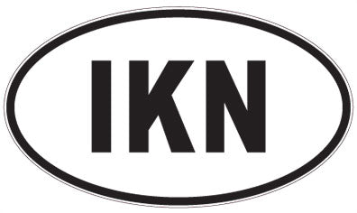 IKN - 3 Letter Initials Oval Sticker