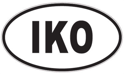 IKO - 3 Letter Initials Oval Magnet