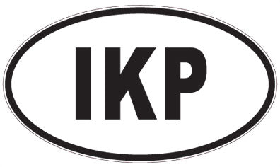 IKP - 3 Letter Initials Oval Sticker