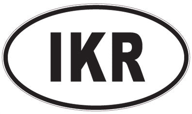 IKR - 3 Letter Initials Oval Sticker
