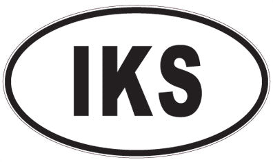 IKS - 3 Letter Initials Oval Sticker