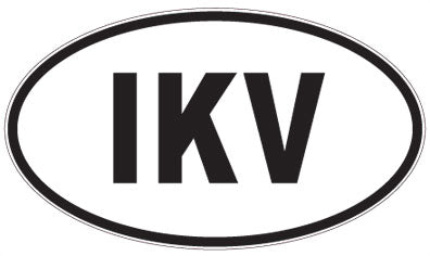 IKV - 3 Letter Initials Oval Magnet