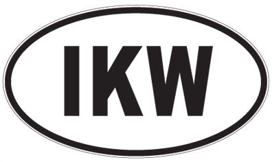 IKW - 3 Letter Initials Oval Magnet