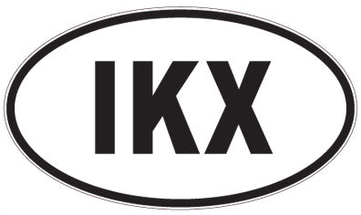 IKX - 3 Letter Initials Oval Sticker