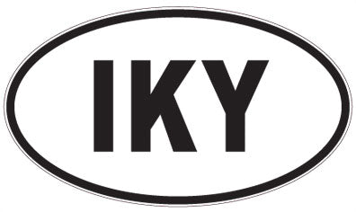 IKY - 3 Letter Initials Oval Sticker