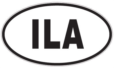 ILA - 3 Letter Initials Oval Magnet
