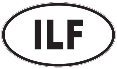 ILF - 3 Letter Initials Oval Sticker