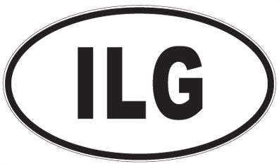 ILG - 3 Letter Initials Oval Magnet