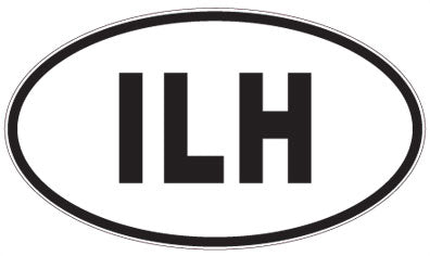 ILH - 3 Letter Initials Oval Magnet