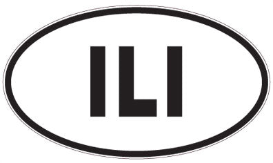 ILI - 3 Letter Initials Oval Magnet