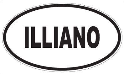 ILLIANO - Oval Magnet