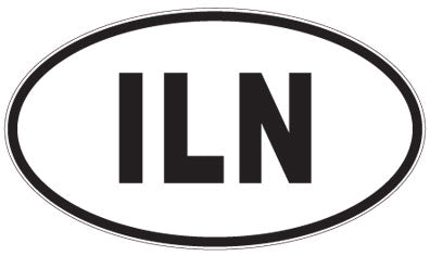 ILN - 3 Letter Initials Oval Magnet