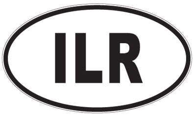 ILR - 3 Letter Initials Oval Magnet