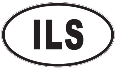 ILS - 3 Letter Initials Oval Sticker