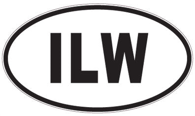 ILW - 3 Letter Initials Oval Magnet
