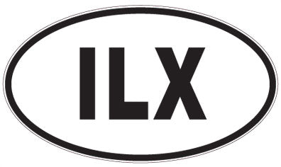 ILX - 3 Letter Initials Oval Magnet