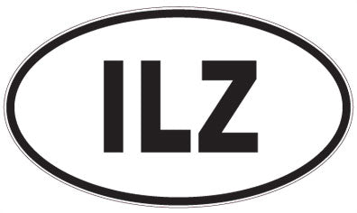 ILZ - 3 Letter Initials Oval Magnet