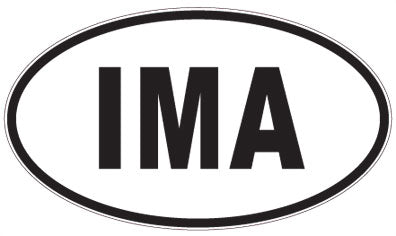 IMA - 3 Letter Initials Oval Sticker