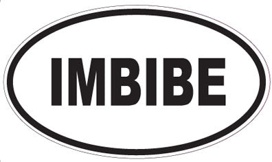 IMBIBE - Oval Sticker