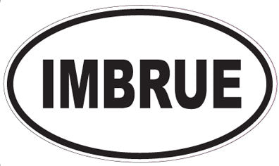 IMBRUE - Oval Sticker