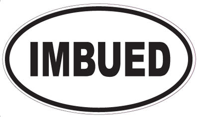 IMBUED - Oval Sticker
