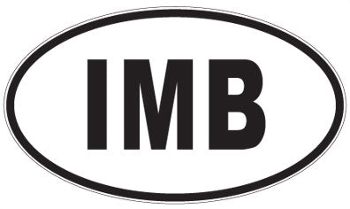 IMB - 3 Letter Initials Oval Magnet