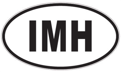 IMH - 3 Letter Initials Oval Sticker
