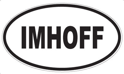 IMHOFF - Oval Magnet