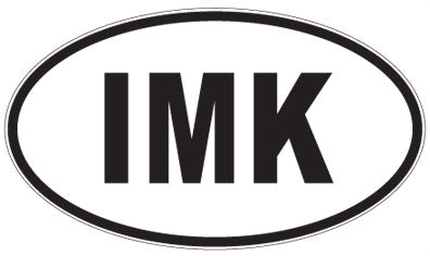 IMK - 3 Letter Initials Oval Magnet