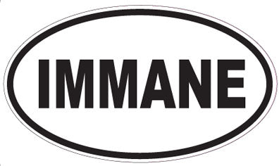 IMMANE - Oval Sticker
