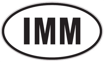 IMM - 3 Letter Initials Oval Magnet