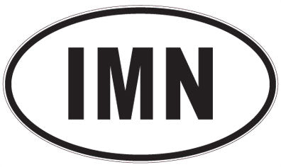 IMN - 3 Letter Initials Oval Magnet
