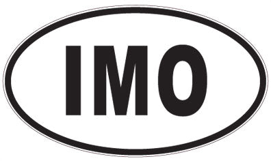 IMO - 3 Letter Initials Oval Magnet
