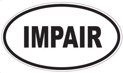 IMPAIR - Oval Sticker
