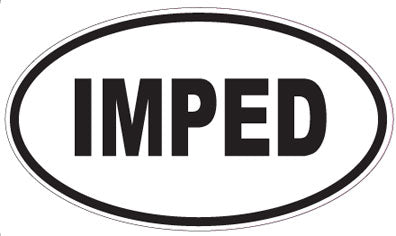 IMPED - Oval Sticker